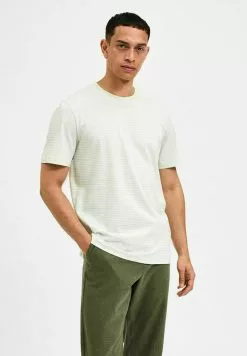 Selected Homme SLHNORMAN - T-shirt Imprimé - Light Blue