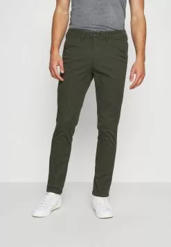 Selected Homme SLHSLIM MILES FLEX PANTS - Chino - Forest Night