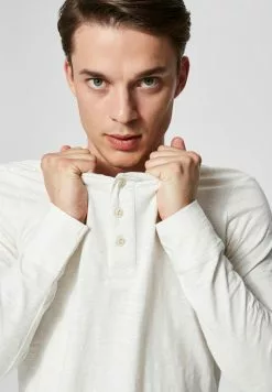Selected Homme T-shirt à Manches Longues - Bone White -Selected Homme Soldes Boutique b36c6c8c695247c89d4b5f22be4ed879