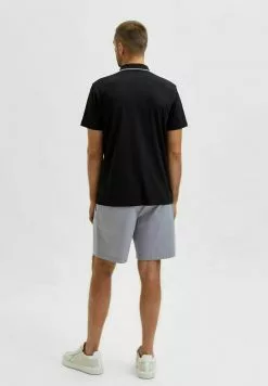 Selected Homme KURZÄRME - Polo - Black -Selected Homme Soldes Boutique b3ada2ad04954e83bf4cd0c1a5b61691