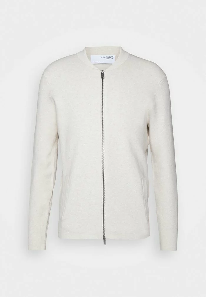 Selected Homme SLHRONNY ZIP CARDIGAN - Gilet - Egret Melange 5 Selected Homme SLHRONNY ZIP CARDIGAN - Gilet - Egret Melange – Image 5
