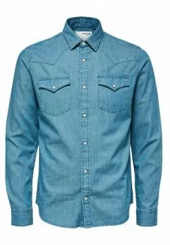 Selected Homme Chemise - Dark Blue -Selected Homme Soldes Boutique b47ae9bfb8c84c4d93caf48298e8f7e5