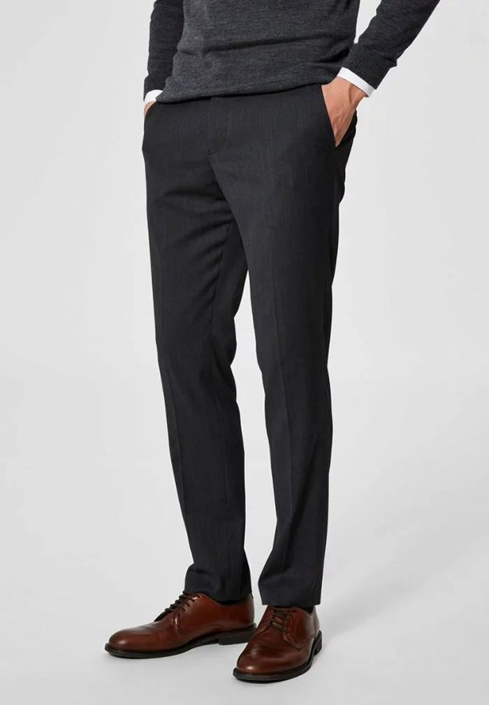 Selected Homme Pantalon De Costume - Grey 1 Selected Homme Pantalon De Costume - Grey