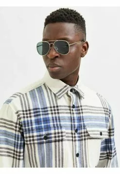 Selected Homme Lunettes De Soleil - Gold Colour