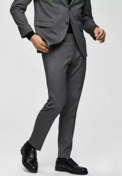 Selected Homme Pantalon De Costume - Dark Grey Melange