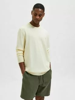 Selected Homme LANGÄRMELIGER - Pullover - Lemon Icing