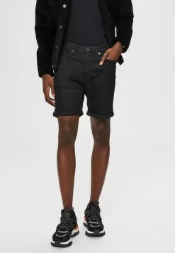 Selected Homme Short En Jean - Black Denim