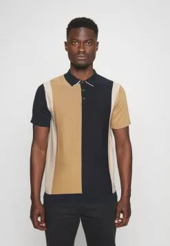 Selected Homme MASON BLOCK - Polo - Incense/oatmeal/sky Captain