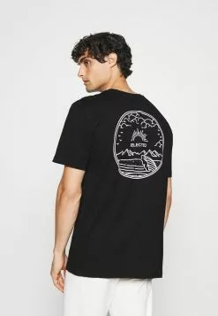 Selected Homme SLHRELAXEDMILO ONECK TEE - T-shirt Imprimé - Black