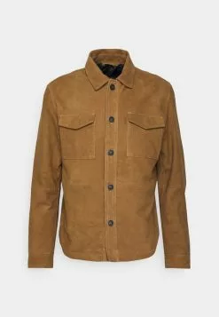 Selected Homme SLHCARTER OVERSHIRT - Veste En Cuir - Toffee -Selected Homme Soldes Boutique bb789ee748964f3eb63a9d09d1549b30