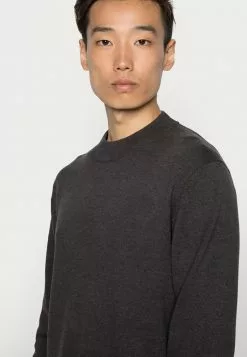 Selected Homme SLHBRADY MOCK NECK - Pullover - Dark Grey Melange -Selected Homme Soldes Boutique bc17d921b9c1463da8f7ab4fe48ea540