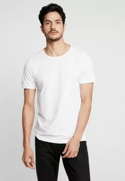 Selected Homme SLHMORGAN O NECK TEE - T-shirt Basique - Bright White