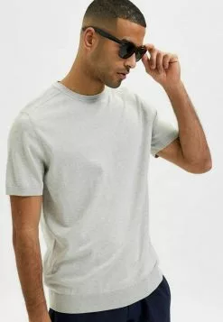 Selected Homme T-shirt Basique - Grey -Selected Homme Soldes Boutique beee108263054e31bd9e8157863d8ffb