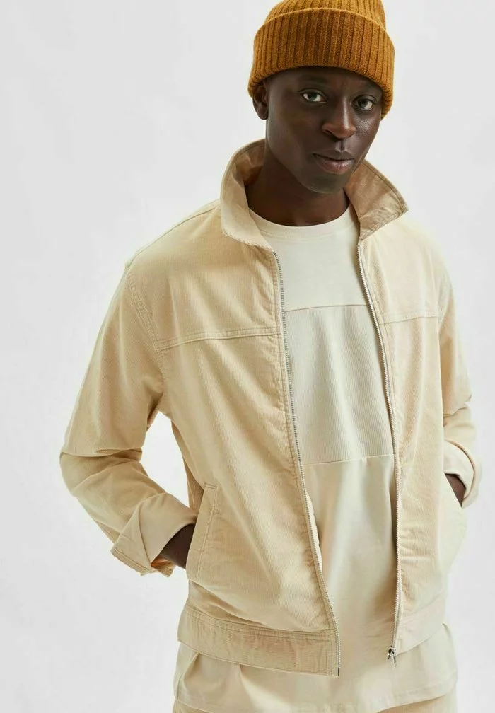 Selected Homme Veste Légère - Egret 4 Selected Homme Veste Légère - Egret – Image 4