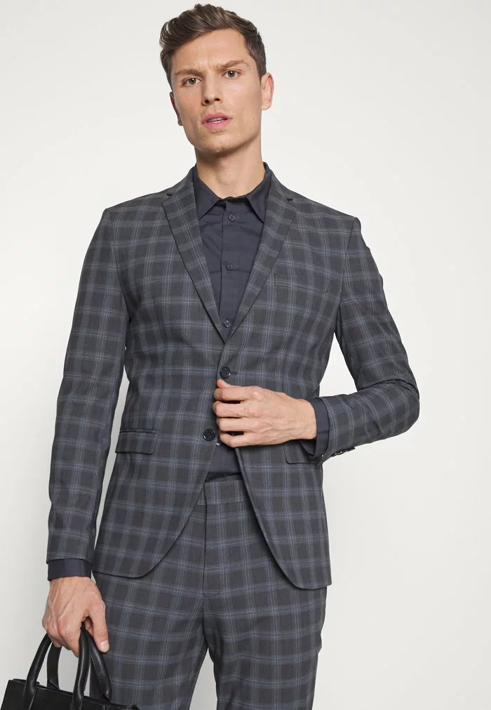Selected Homme SLHMYLOLOGAN CHECK SUIT - Costume - Dark Grey/blue 1 Selected Homme SLHMYLOLOGAN CHECK SUIT - Costume - Dark Grey/blue