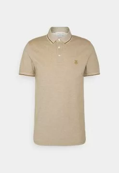 Selected Homme SLHTWIST - Polo - Dull Gold/twisted With Egret