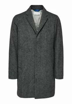 Selected Homme Manteau Court - Grey -Selected Homme Soldes Boutique c4469c1748d34b8a8c772669e1e8af2e