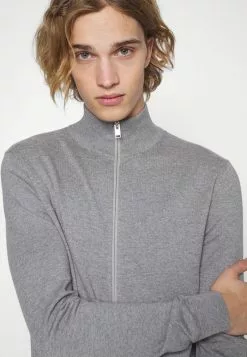 Selected Homme SLHBERG FULL ZIP CARDIGAN - Gilet - Egret Melange -Selected Homme Soldes Boutique c48d10d76f8c46c08e13539a0520b7b6