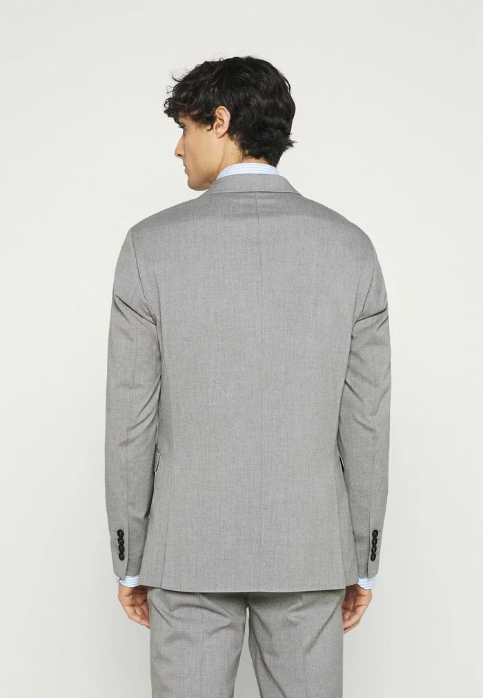 Selected Homme SLHSLIM MYLOLOGAN CROP SUIT - Costume - Light Grey Melange 4 Selected Homme SLHSLIM MYLOLOGAN CROP SUIT - Costume - Light Grey Melange – Image 4