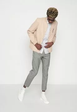 Selected Homme SLIMTAPERED NEWTON - Pantalon Classique - Black/oatmeal -Selected Homme Soldes Boutique c5df6d6645f84a309bf4f7f025b62089