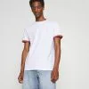 Selected Homme SLHREGPAT O NECK TEE - T-shirt Imprimé - White