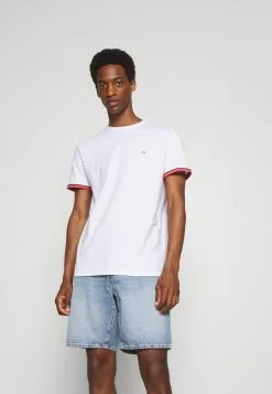 Selected Homme SLHREGPAT O NECK TEE - T-shirt Imprimé - White