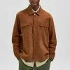 Selected Homme SHACKET - Veste En Cuir - Friar Brown