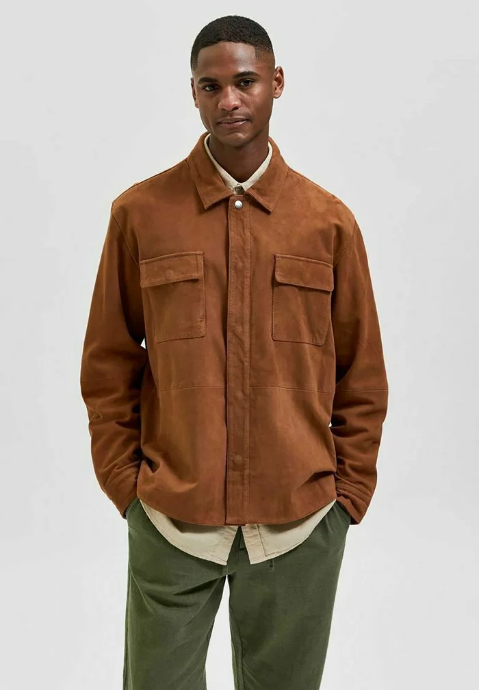 Selected Homme SHACKET - Veste En Cuir - Friar Brown 1 Selected Homme SHACKET - Veste En Cuir - Friar Brown