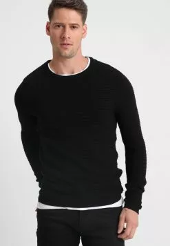 Selected Homme SHHNEWDEAN CREW NECK - Pullover - Black