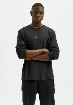 Selected Homme T-shirt à Manches Longues - Jet Black
