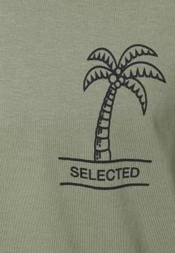Selected Homme SLHRELAXEDMILO ONECK TEE - T-shirt Imprimé - Sea Spray/back -Selected Homme Soldes Boutique c91b72e54e194e69836535b329ec79d5