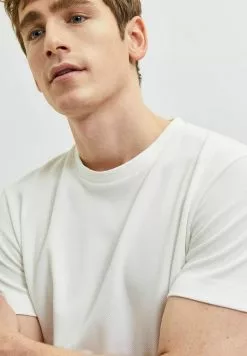 Selected Homme T-shirt Basique - Cloud Dancer -Selected Homme Soldes Boutique ca947b696f10456986254c52d14a7223