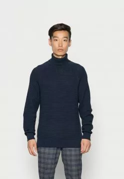 Selected Homme SLHTRAKK ROLLNECK - Pullover - Dark Sapphire