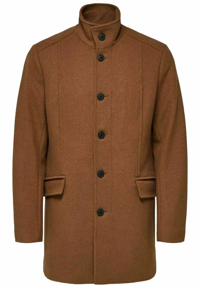 Selected Homme Manteau Court - Camel 1 Selected Homme Manteau Court - Camel