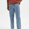 Selected Homme Jean Droit - Light Blue Denim