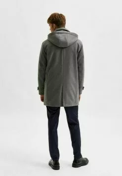 Selected Homme SLHSTAVANGER - Manteau Court - Grey Melange -Selected Homme Soldes Boutique cdbb9548f84a4927801a667653977529