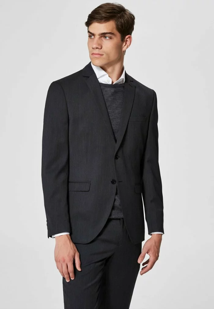 Selected Homme Veste De Costume - Grey 1 Selected Homme Veste De Costume - Grey