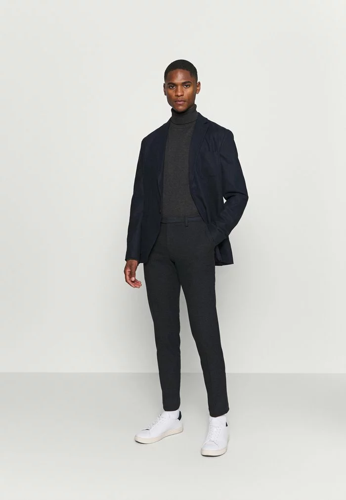Selected Homme SLHBERG ROLL NECK - Pullover - Antracit Melange 2 Selected Homme SLHBERG ROLL NECK - Pullover - Antracit Melange – Image 2
