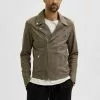 Selected Homme ICONIC - Veste En Cuir - Morel