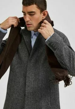 Selected Homme Manteau Court - Grey -Selected Homme Soldes Boutique d22a77c0ed494b16ab945b6cddb26585