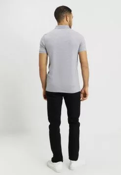 Selected Homme SLHARO EMBROIDERY - Polo - Medium Grey Melange -Selected Homme Soldes Boutique d27019030fc24f71841067629cd562d9