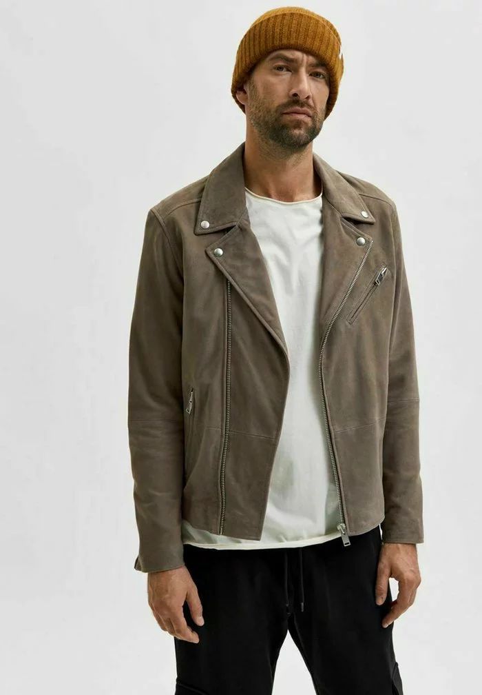 Selected Homme ICONIC - Veste En Cuir - Morel 4 Selected Homme ICONIC - Veste En Cuir - Morel – Image 4