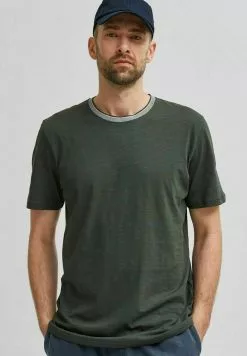 Selected Homme T-shirt Basique - Deep Forest -Selected Homme Soldes Boutique d506fe16d9564036ac2536305e8161b7