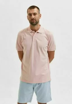 Selected Homme REGULAR FIT - Polo - Silver Pink