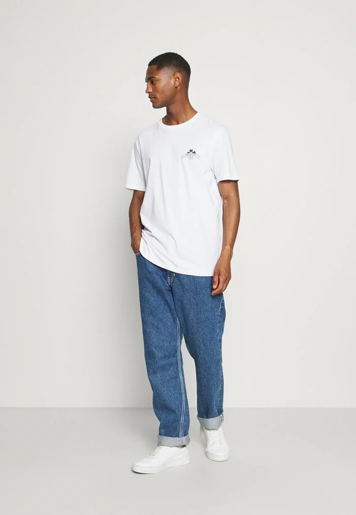 Selected Homme SLHRELAXEDMILO ONECK TEE - T-shirt Imprimé - White/back 2 Selected Homme SLHRELAXEDMILO ONECK TEE - T-shirt Imprimé - White/back – Image 2