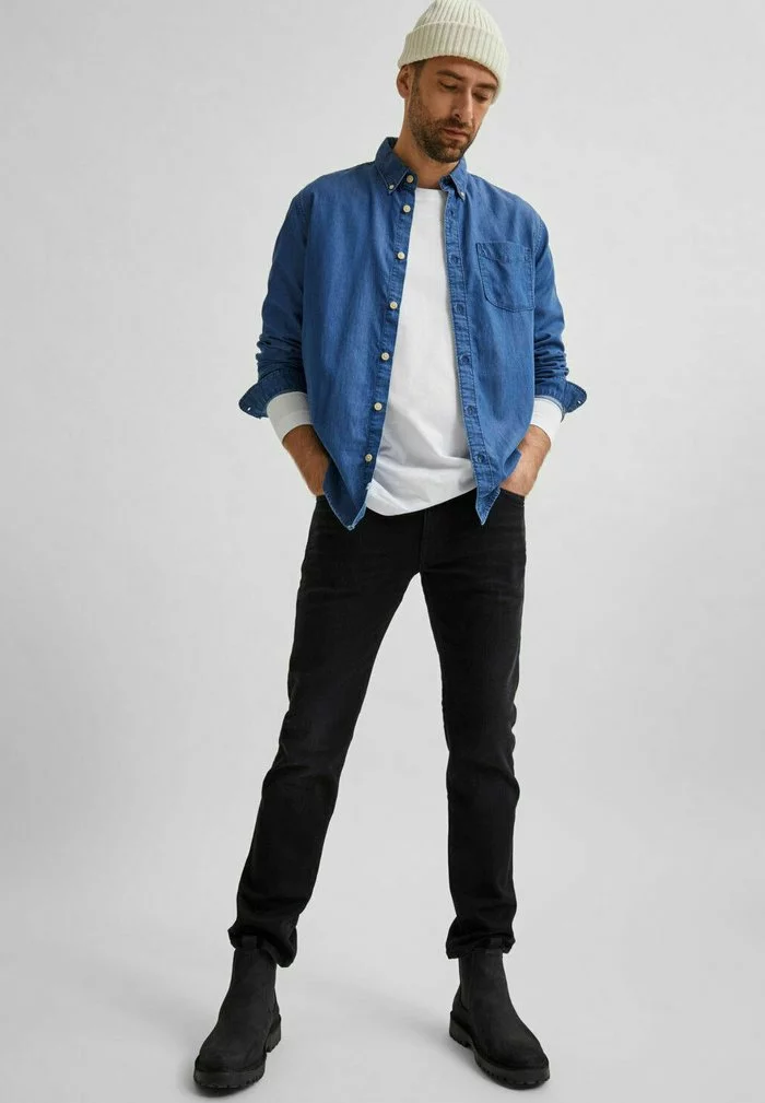 Selected Homme SCOTT - Jean Slim - Black Denim 2 Selected Homme SCOTT - Jean Slim - Black Denim – Image 2