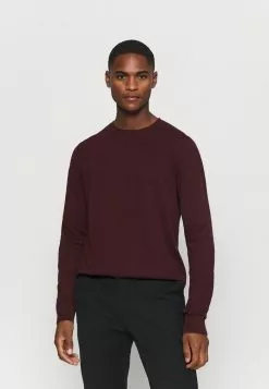 Selected Homme SLHBERG CREW NECK - Pullover - Winetasting Melange
