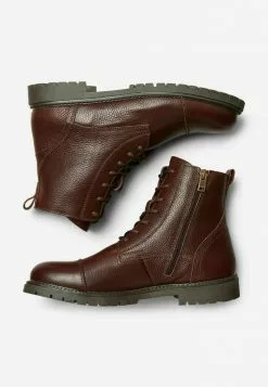 Selected Homme Bottines à Lacets - Chocolate Brown -Selected Homme Soldes Boutique db5b8af7c5e94af0b92c321ddf65c38b
