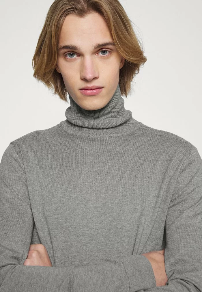 Selected Homme SLHBERG ROLL NECK - Pullover - Medium Grey Melange 4 Selected Homme SLHBERG ROLL NECK - Pullover - Medium Grey Melange – Image 4