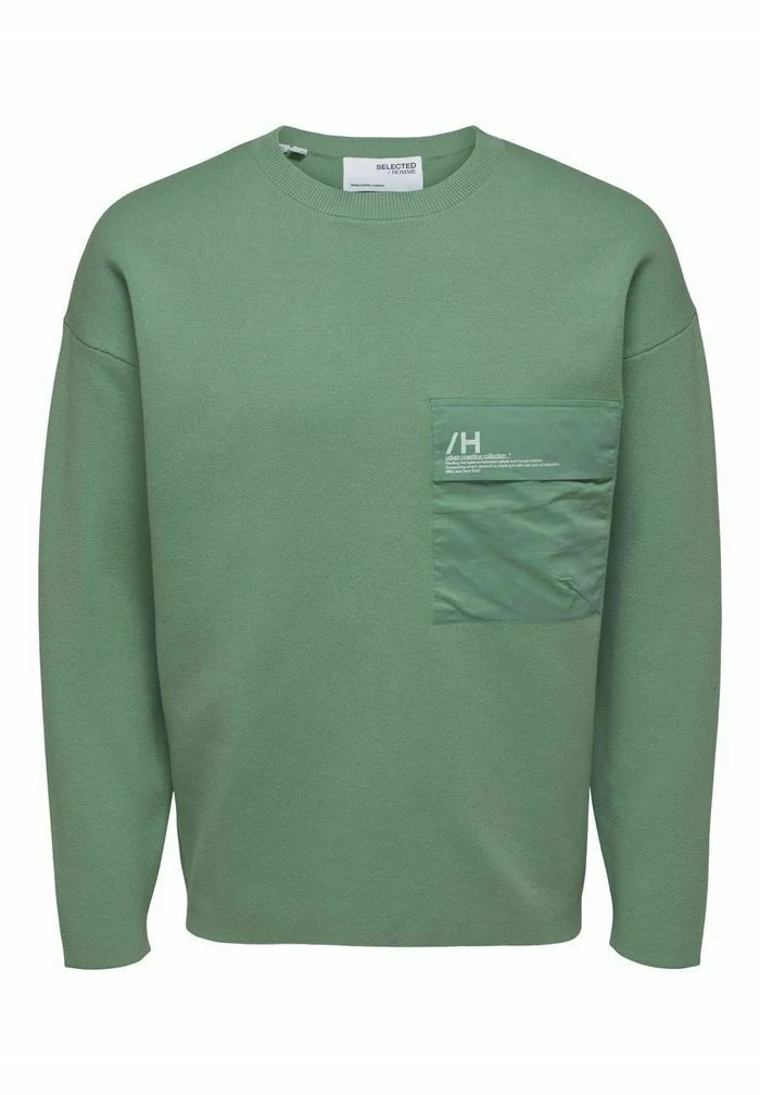 Selected Homme Sweatshirt - Granite Green 1 Selected Homme Sweatshirt - Granite Green